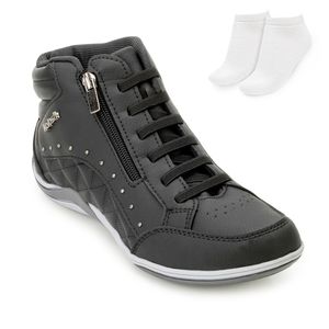 Tênis Casual Botinha Kolosh  Feminino Preto e Meia