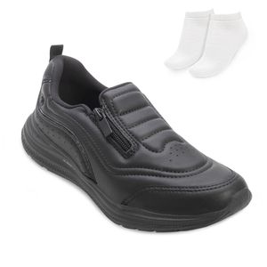 Tênis Casual Kolosh Feminino Preto e Meia