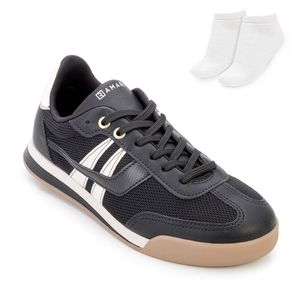 Tênis Casual Ramarim Feminino Preto e Meia