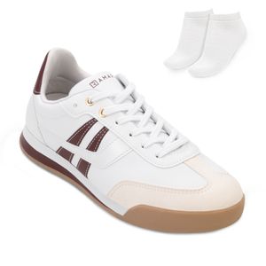 Tênis Casual Ramarim Feminino Bege e Meia