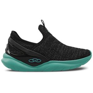 Tênis Esportivo Olympikus Iconic Preto e Turquesa Juvenil Masculino