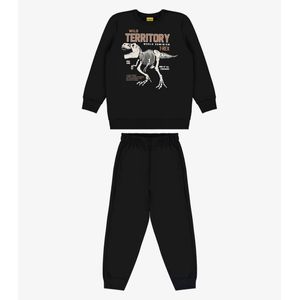 Conjunto Moletom Rovi Kids Terrotory Preto