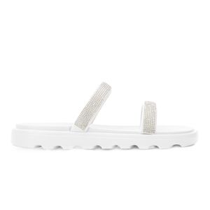 Tamanco Solemar Strass Feminino Branco