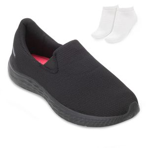 Tênis Slip On Rainha Dream IV Feminino Preto e Meia