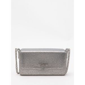 Bolsa Petite Jolie Slim Full Glitter Feminina Prata