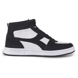 Tênis Casual Unissex Diadora Hi-Playmaker SD Branco e Preto
