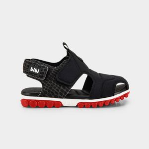 Papete Infantil Bibi Summer Roller Sport 2.0 Preta com Solado Vermelho