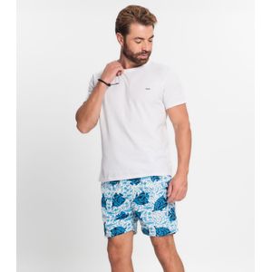 Shorts Masculino Estampado Microfibra Rovitex Azul