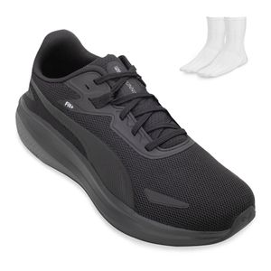 Tênis de Corrida Puma Skyrocket Lite Masculino Preto e Meia