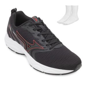 Tênis Esportivo Mizuno Jet 7 Masculino Preto e Meia