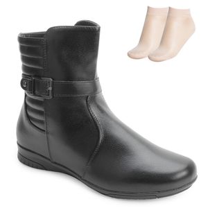 Bota Cano Baixo Moon e Meia Preto