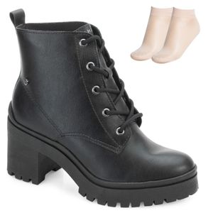Bota Coturno Ramarim e Meia Preta