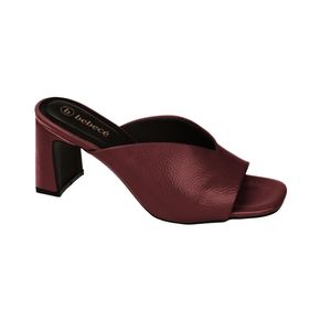 Tamanco Salto Bebecê Cherry Feminino Vinho
