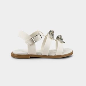 Sandália Infantil Bibi Shine Mini Branca com Laços