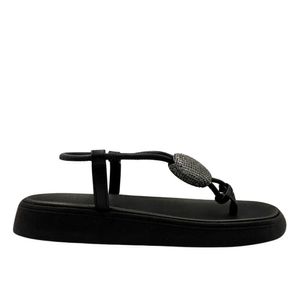 Sandália Flatform Moleca Feminina Preta