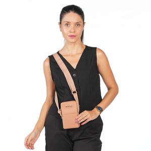 Bolsa Tiracolo Moleca Texturizada Nude Feminina