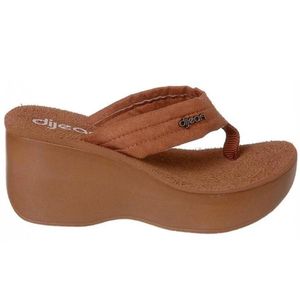Tamanco Dijean Plataforma Detalhe Feminino Marrom