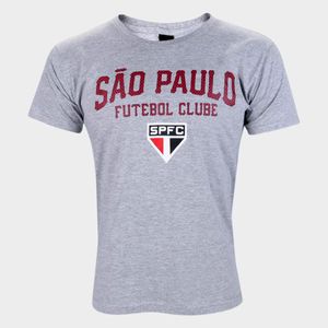 Camiseta São Paulo College Masculina Cinza