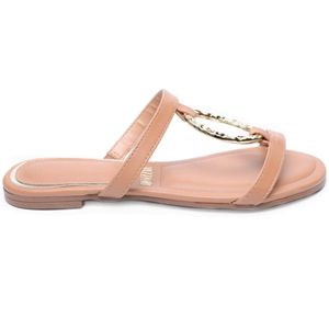 Rasteira Vizzano Detalhe Dourado Feminino Marrom