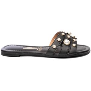 Rasteira Slide Vizzano Tira Apliques Feminino Preto