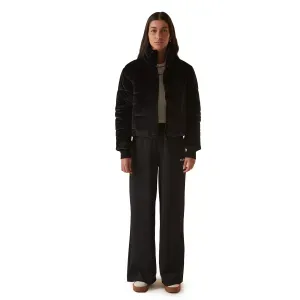 Jaqueta Fila Velour Puffer Feminina Preto