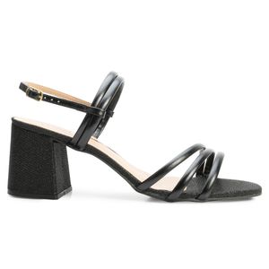 Sandália Salto Sense Fit Feminino Preta