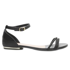 Sandália Sense Fit Feminina Preta (Tamanhos Especiais)