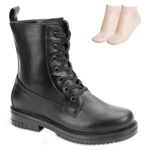 Bota Coturno Pink Moon e Meia Preta