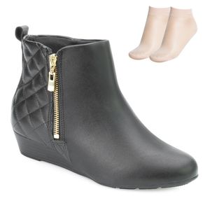 Bota Cano Curto Modare e Meia Preta