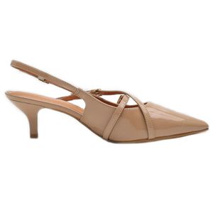 Scarpin Vizzano Slingback Salto Fino em Verniz Feminino Bege