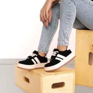 Tênis Via Marte  Sneaker Flatform Feminino Preto