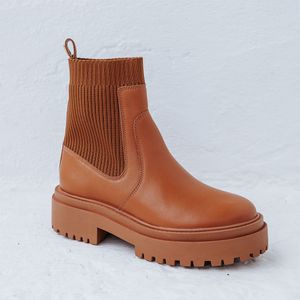 Bota Coturno Ambar Tratorada Usevertice Feminina Marrom