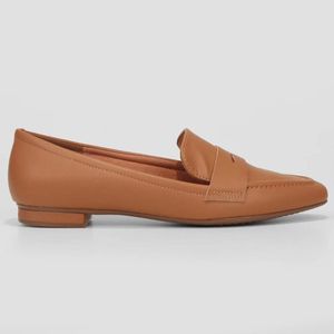 Mocassim Vizzano Bico Fino Feminino Marrom