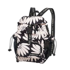 Mochila Farm Pipoquinha Copacabana Feminino Preto e Branco