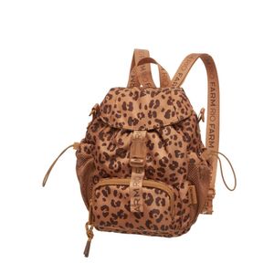 Mochila Pipoca Onça Farm Feminino Marrom