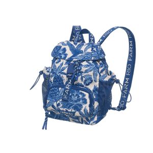 Mochila Farm Pipoquinha Xilo Tropical Feminino Azul
