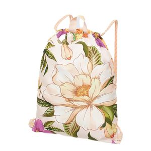Bolsa Farm Praiana Pássaro Em Flor Feminina Bege