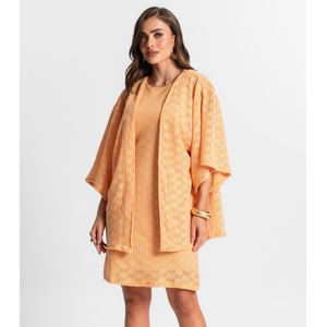 Kimono Em Tricot Endless Feminino Laranja