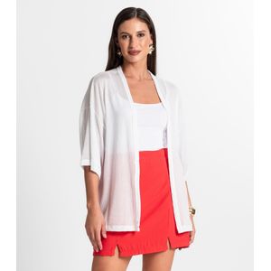 Kimono Com Brilho Rovitex Feminino Branco