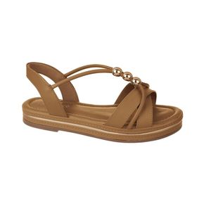 Sandália Rasteira Bebecê Flatform Feminina Mel