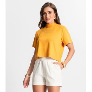 Blusa Com Gola Alta Endless Feminino Amarelo