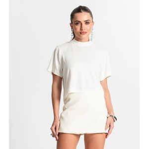 Blusa Com Gola Alta Endless Feminino Bege