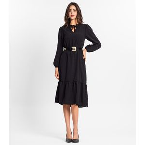 Vestido Midi Manga Longa Endless Feminino Preto