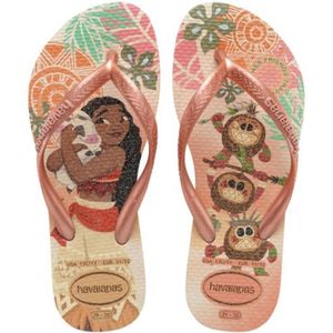 Chinelo Infantil Havaianas Slim Princess Menina Rosa Claro