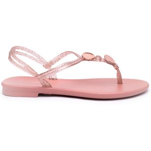 Sandália Rasteira Grendha Acordes Detalhe Feminina Rosa