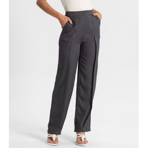 Calça Feminina Reta Alfaiataria Style Box Cinza