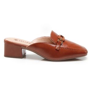 Mule Via Uno Salto Bloco Feminino Caramelo