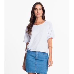 Blusa Infinita Cor Meia Malha Branca