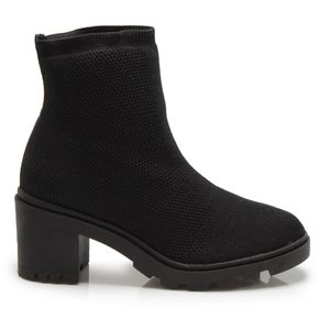 Bota Bebecê Knit Feminina Preto