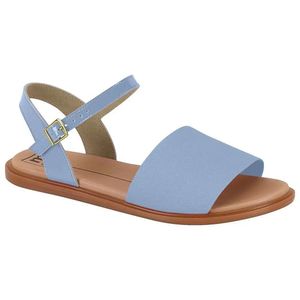 Sandália Feminina Rasteira Jeans Moleca Azul